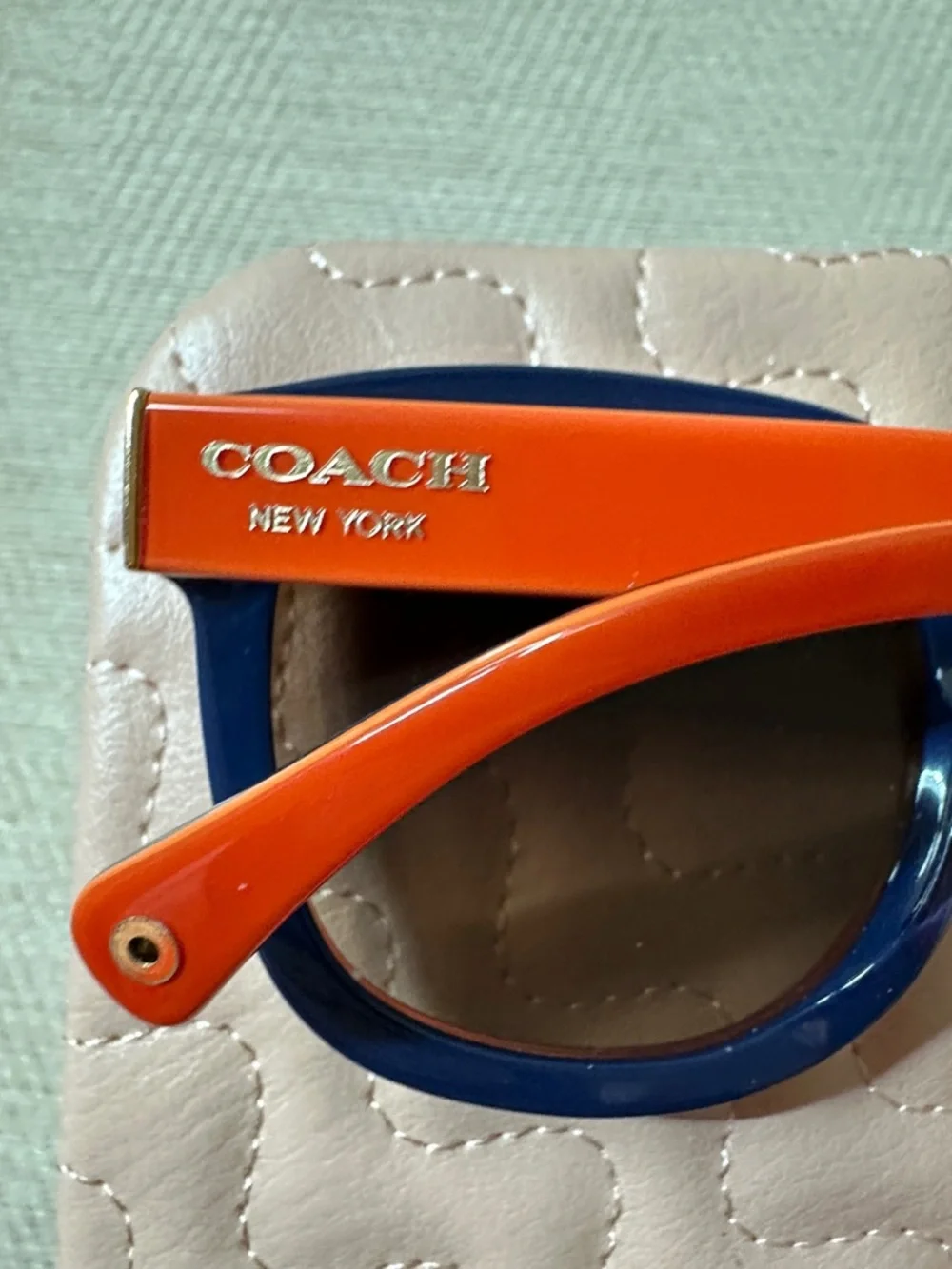 Coach Women's Orange-to-Brown Gradient Cat-Eye Sunglasses - Picture 5 of 12